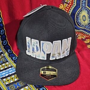 Robin Ruth Black Japan Patch Snapback Hat